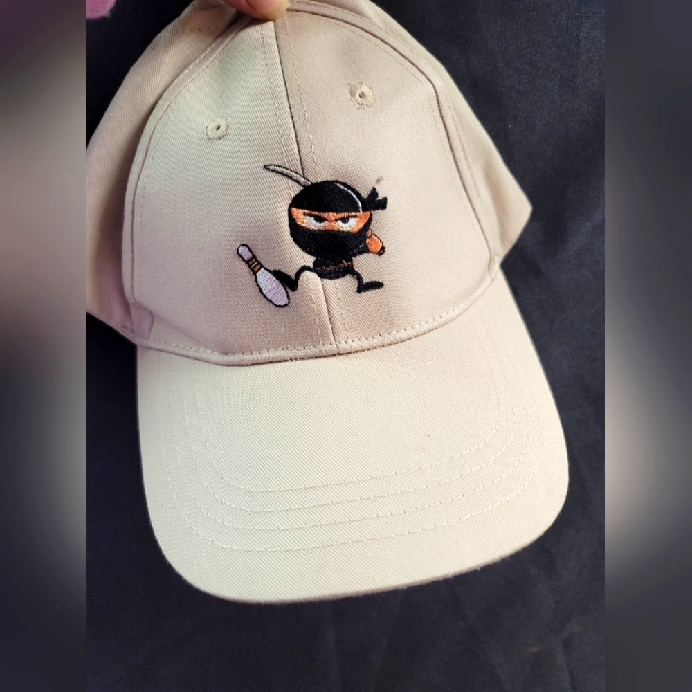 Embroidered ninja baseball style hat